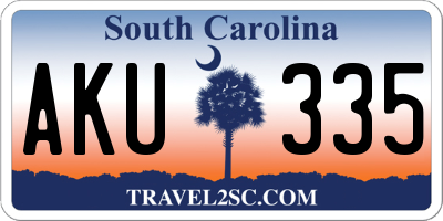 SC license plate AKU335