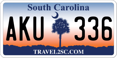 SC license plate AKU336