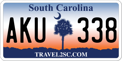 SC license plate AKU338