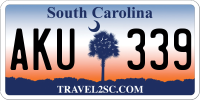 SC license plate AKU339