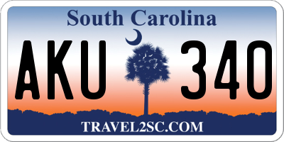SC license plate AKU340