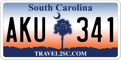 SC license plate AKU341