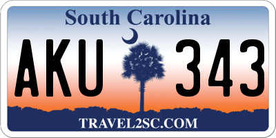 SC license plate AKU343