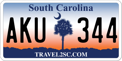 SC license plate AKU344