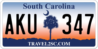 SC license plate AKU347