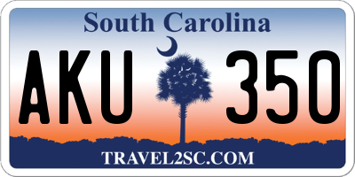 SC license plate AKU350