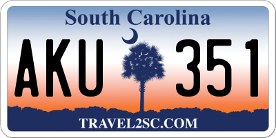 SC license plate AKU351