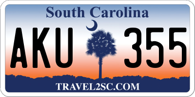 SC license plate AKU355