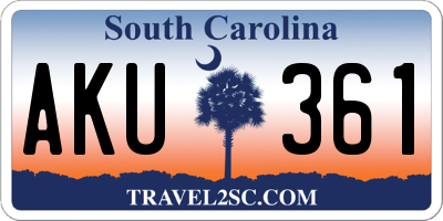 SC license plate AKU361