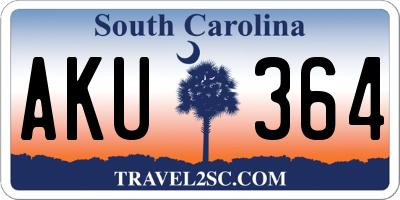 SC license plate AKU364