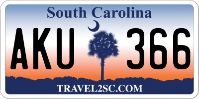 SC license plate AKU366