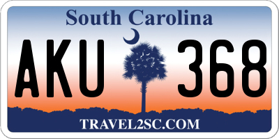 SC license plate AKU368