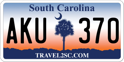 SC license plate AKU370