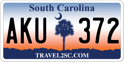 SC license plate AKU372