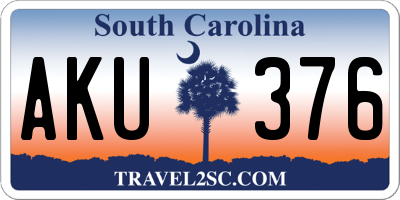 SC license plate AKU376