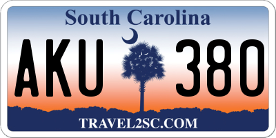 SC license plate AKU380