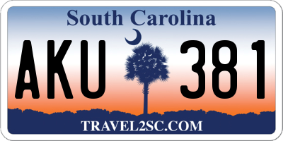 SC license plate AKU381