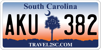 SC license plate AKU382