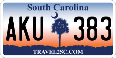 SC license plate AKU383