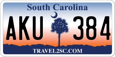 SC license plate AKU384