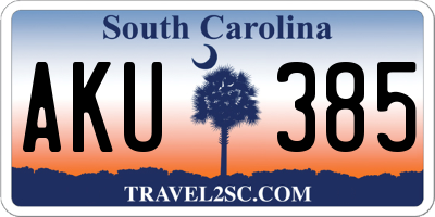 SC license plate AKU385