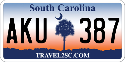 SC license plate AKU387