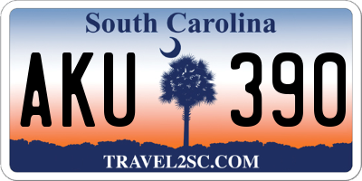 SC license plate AKU390
