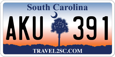 SC license plate AKU391