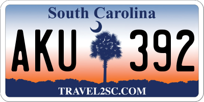 SC license plate AKU392