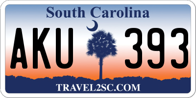 SC license plate AKU393