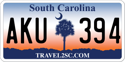 SC license plate AKU394