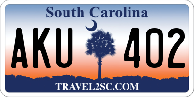 SC license plate AKU402