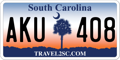 SC license plate AKU408