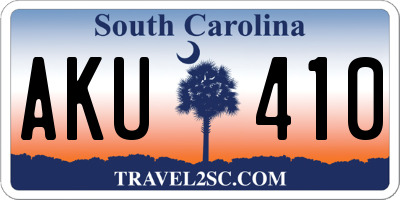 SC license plate AKU410