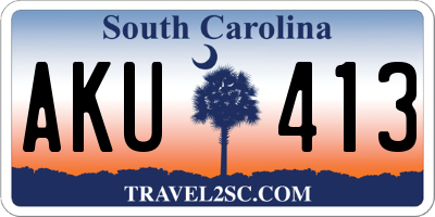 SC license plate AKU413