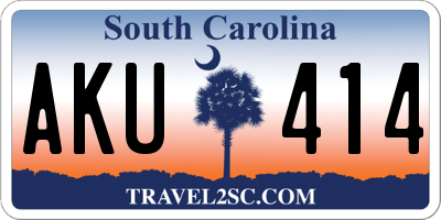 SC license plate AKU414