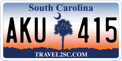 SC license plate AKU415