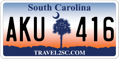 SC license plate AKU416