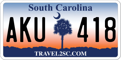 SC license plate AKU418