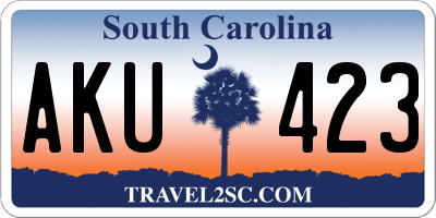 SC license plate AKU423