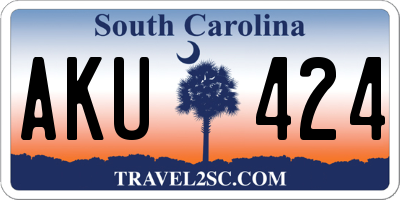 SC license plate AKU424