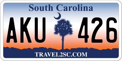 SC license plate AKU426