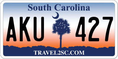 SC license plate AKU427