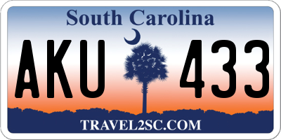 SC license plate AKU433