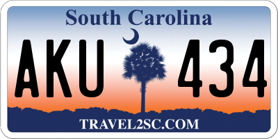 SC license plate AKU434