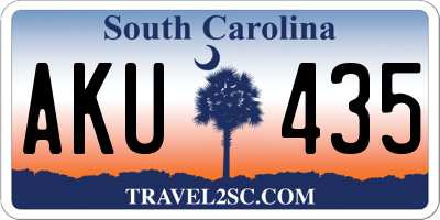 SC license plate AKU435