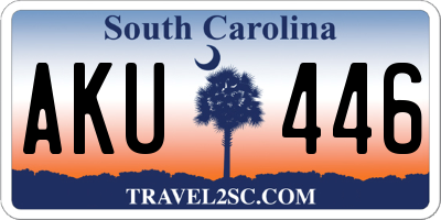 SC license plate AKU446