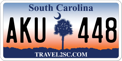 SC license plate AKU448