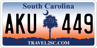 SC license plate AKU449