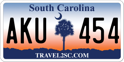 SC license plate AKU454